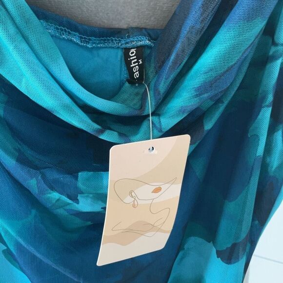 Pretty Garden Summer Floral Spaghetti Strap Maxi Dress Size Medium - Picture 9 of 11